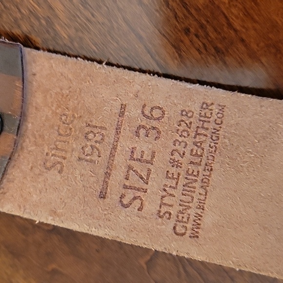 Vtg Bill Adler Leather Belt - Picture 4 of 6